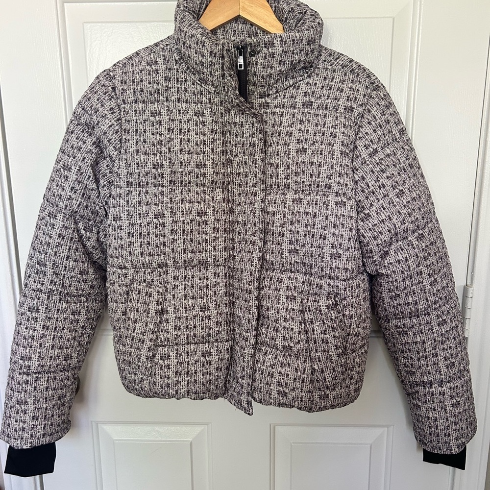Chic Tweed Puffer Jacket